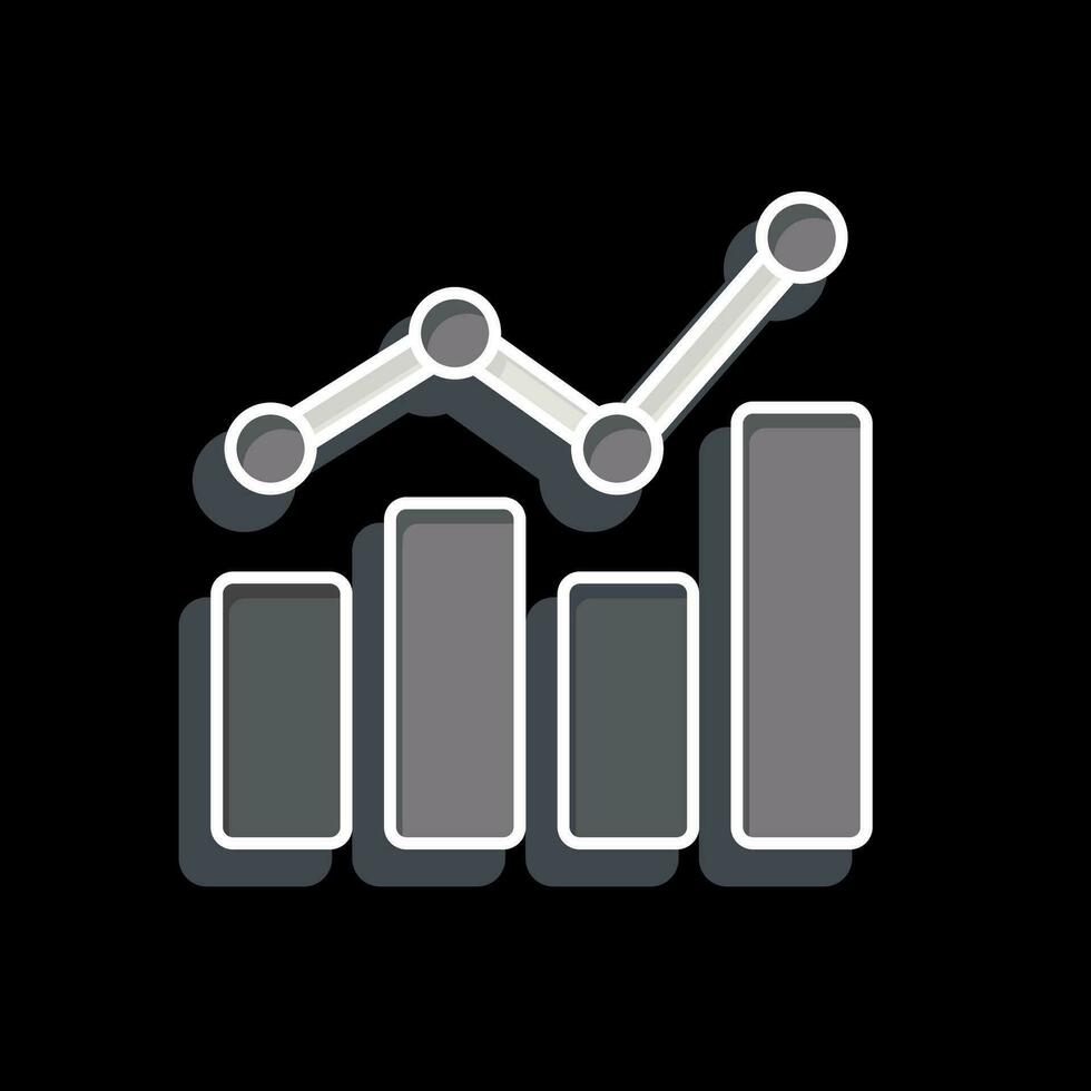 ikon benchmarking. relaterad till företag analys symbol. glansig stil enkel design redigerbar. enkel illustration vektor