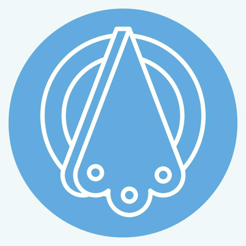 ikon servetter. relaterad till camping symbol. blå ögon stil. enkel design redigerbar. enkel illustration vektor