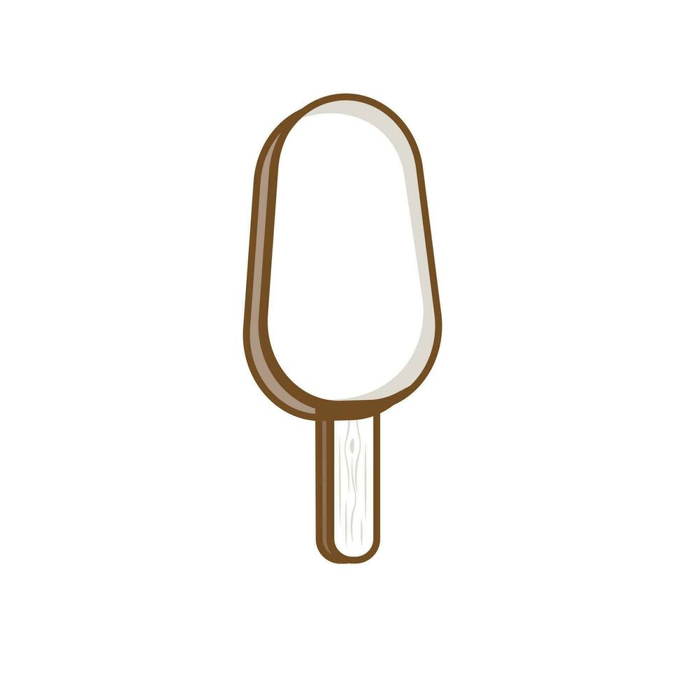 choklad isglass is linje konst vektor illustration logotyp