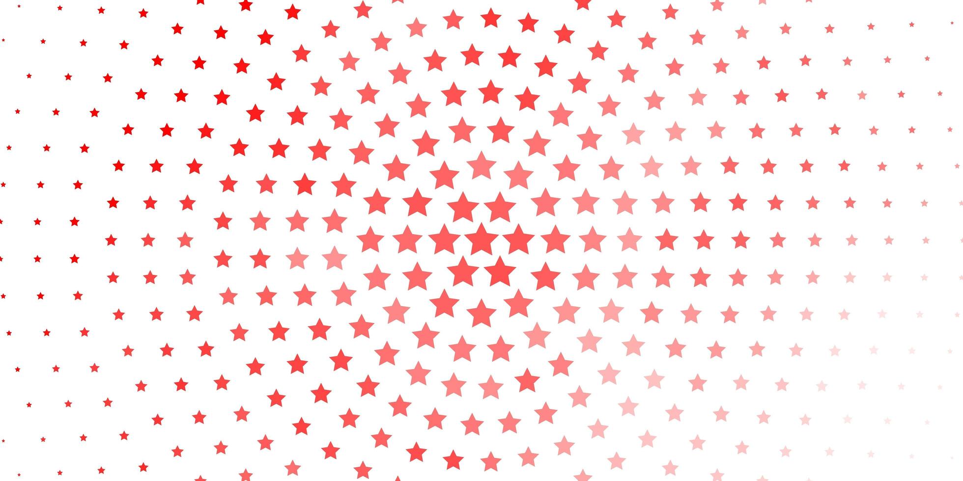 ljusröd vektorlayout med ljusa stjärnor. dekorativ illustration med stjärnor på abstrakt mall. mönster för inslagning av presenter. vektor