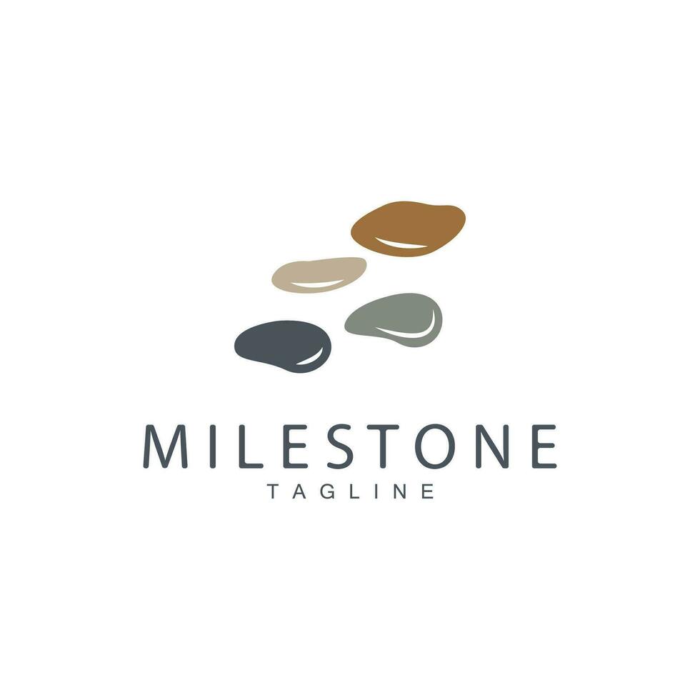 sten vektor logotyp, sten design balans milstolpe vektor mall symbol illustration