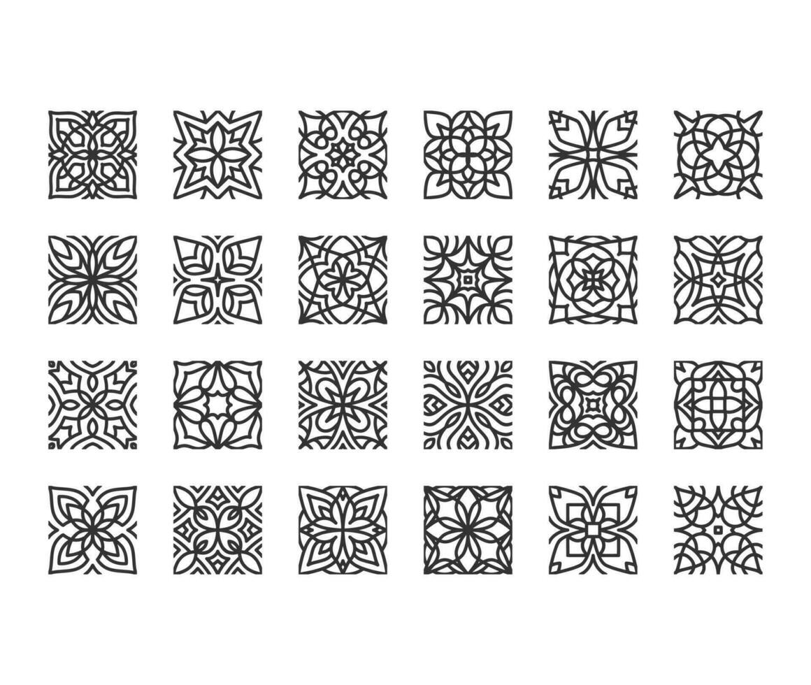 geometrisk prydnad dekorativ element vektor samling