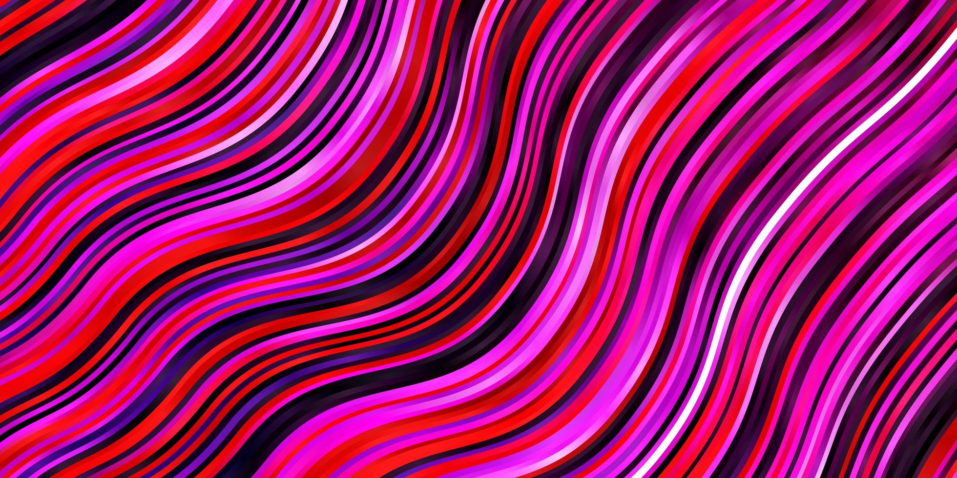 hellvioletter, rosafarbener Vektorhintergrund mit Kreisbogen. farbenfrohe Illustration im abstrakten Stil mit gebogenen Linien. bestes Design für Ihre Poster, Banner. vektor