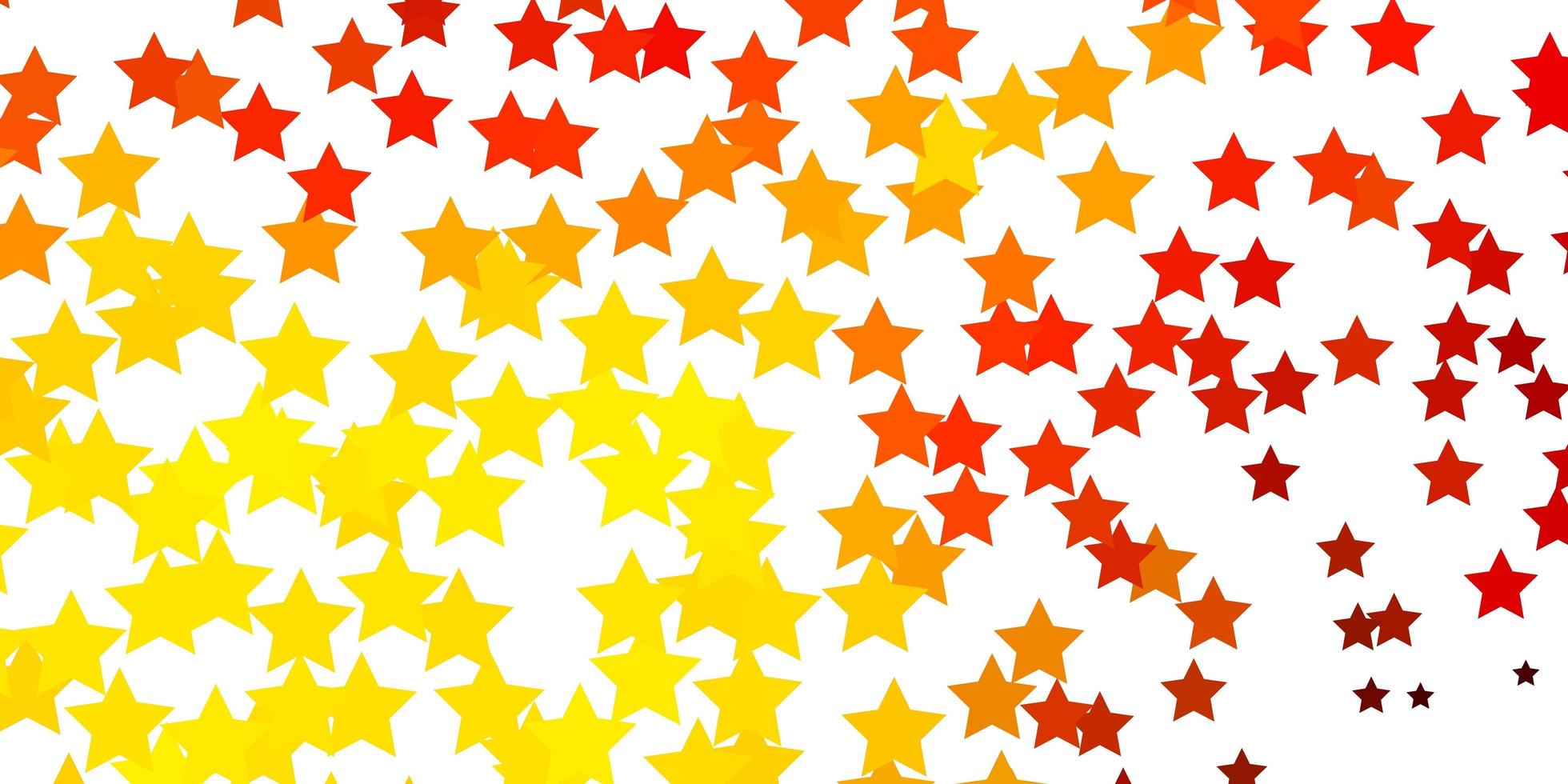ljus orange vektor bakgrund med små och stora stjärnor. modern geometrisk abstrakt illustration med stjärnor. tema för mobiltelefoner.
