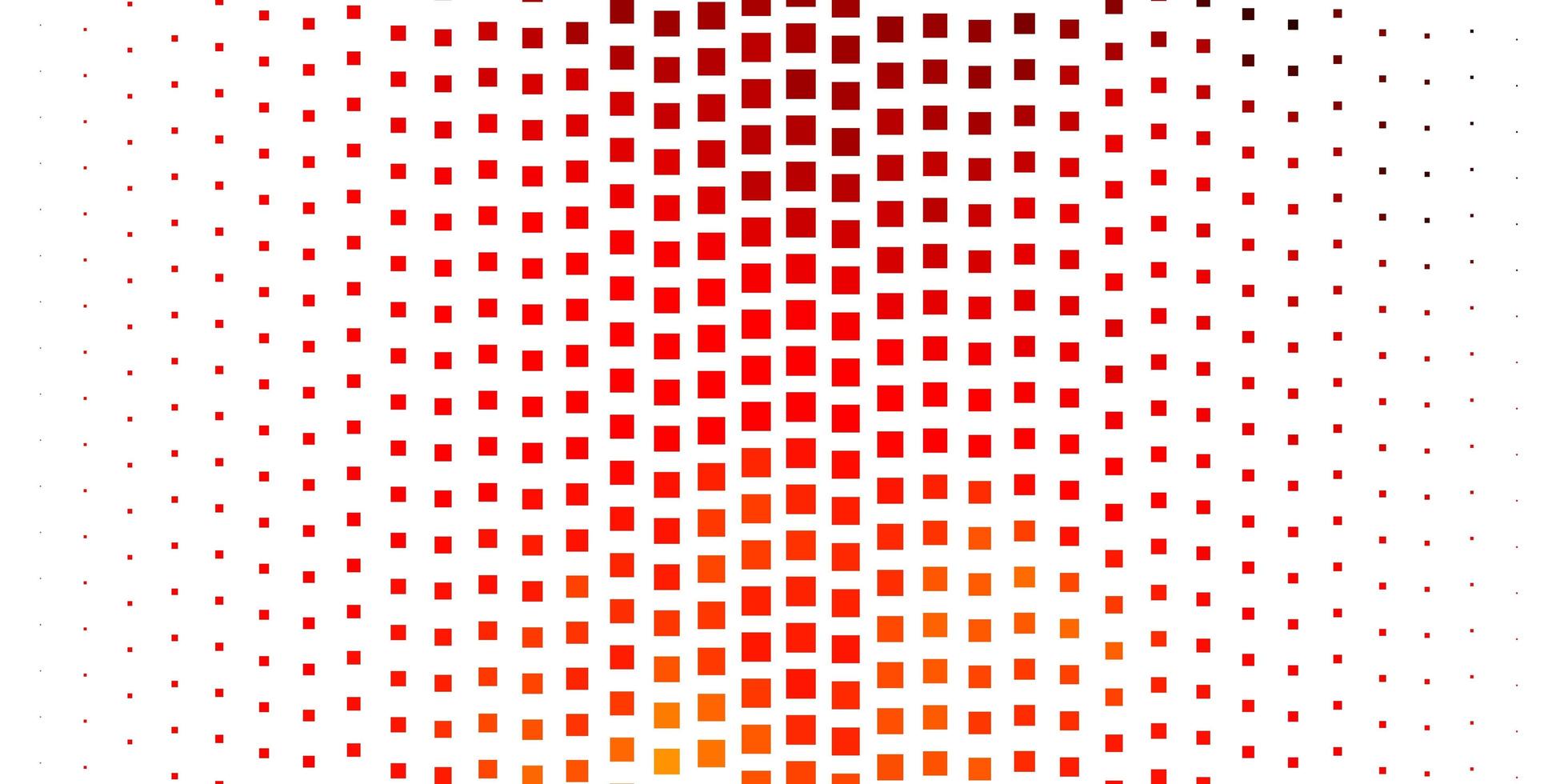 hellorange Vektormuster im quadratischen Stil. abstrakte Farbverlaufsillustration mit Rechtecken. Design für Ihre Unternehmensförderung. vektor