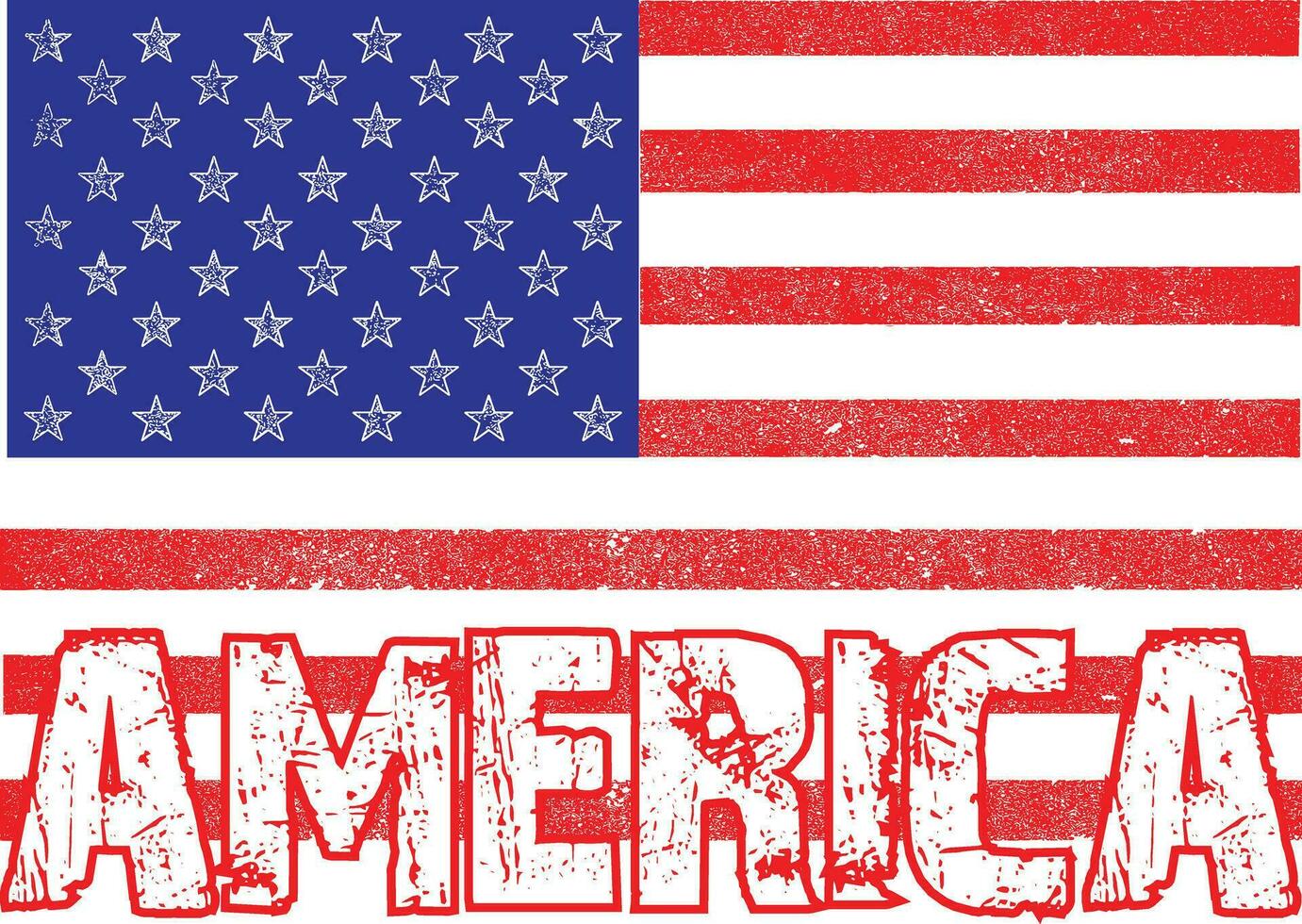 grunge USA flagga med ordspråk Amerika vektor