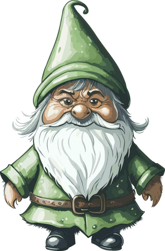 grön jul gnome stjäla vektor