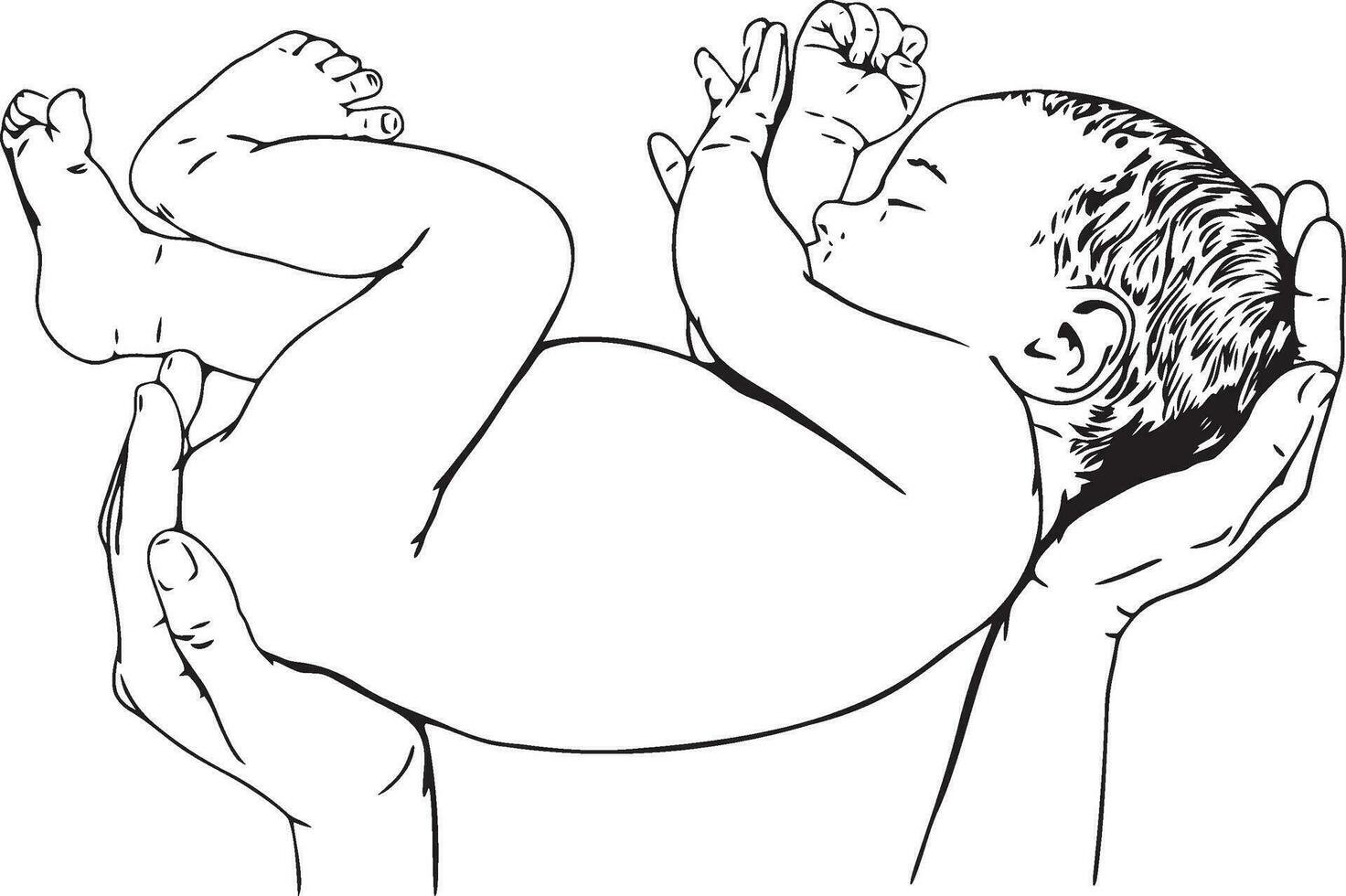 Neugeborene Baby Vektor Illustration