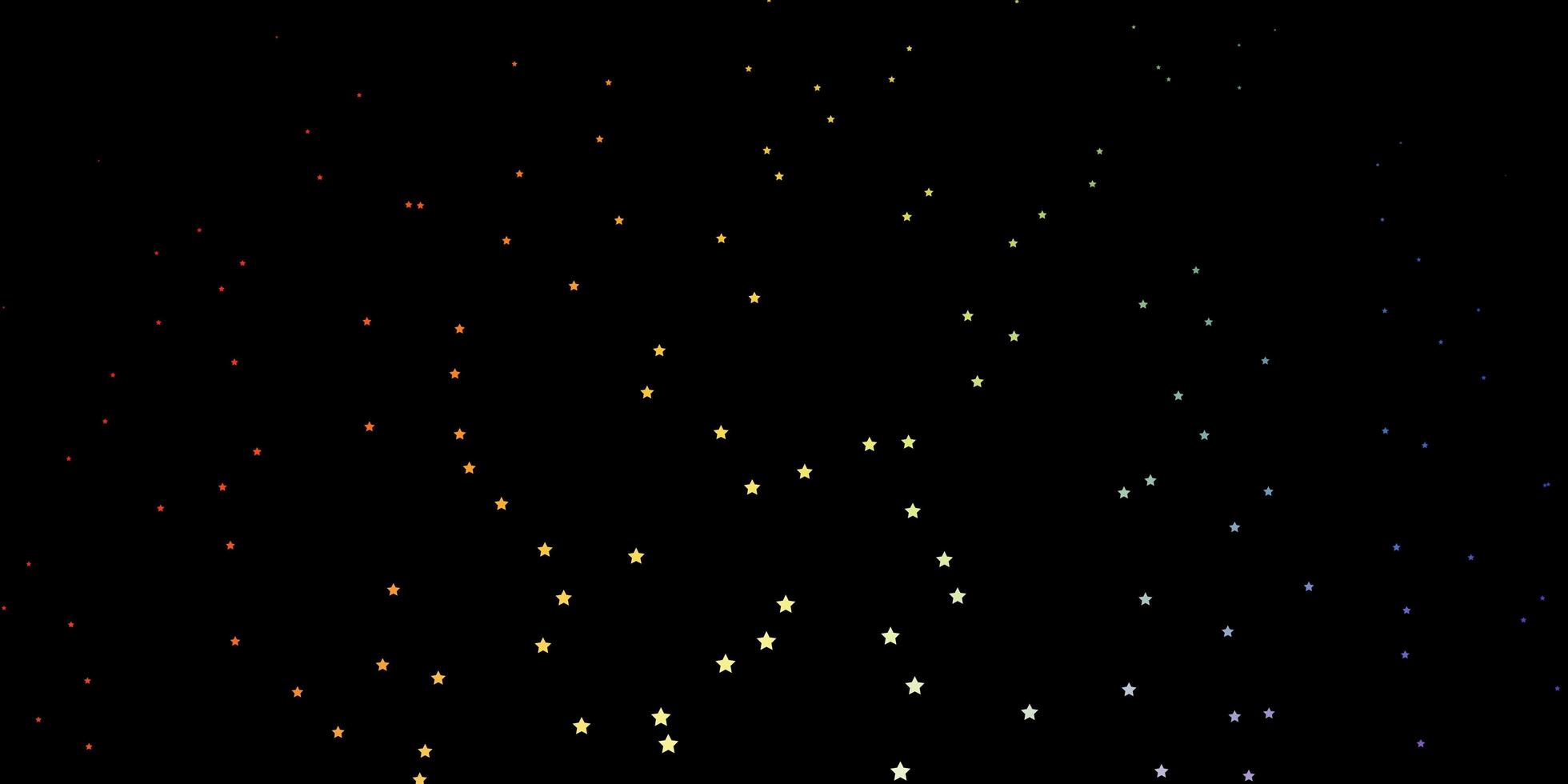 dunkle mehrfarbige Vektortextur mit schönen Sternen. Unschärfe dekoratives Design im einfachen Stil mit Sternen. Muster für Neujahrsanzeige, Broschüren. vektor