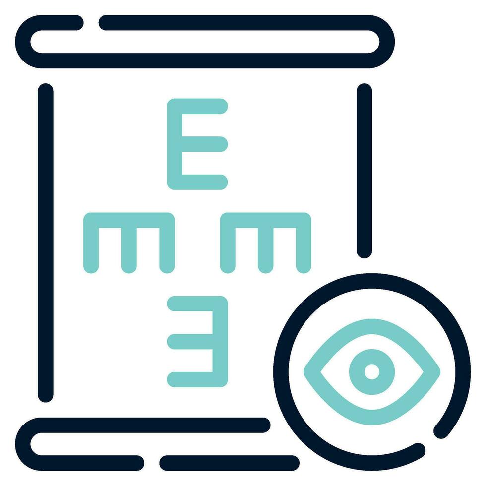 Auge Untersuchung Diagramm Symbol Illustration, zum Netz, Anwendung, Infografik, usw vektor