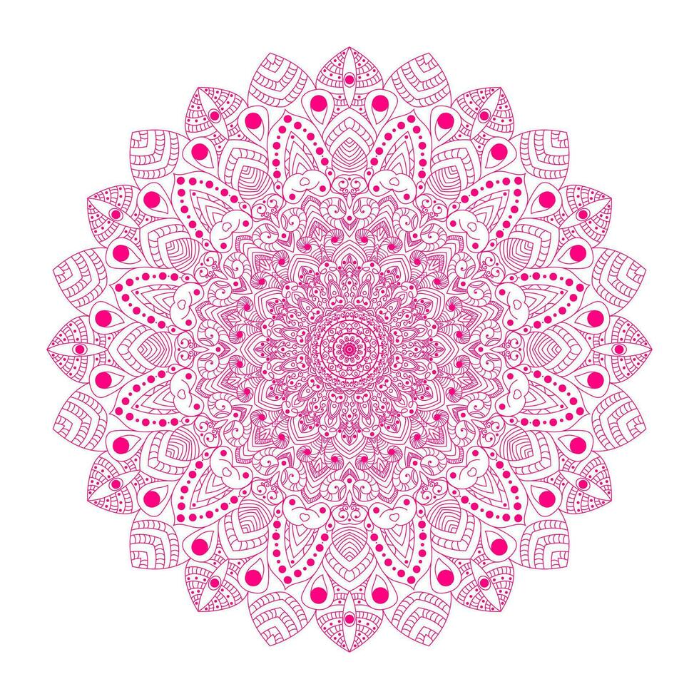 mandala blomma vektor enkel abstrakt runda genombrutna form