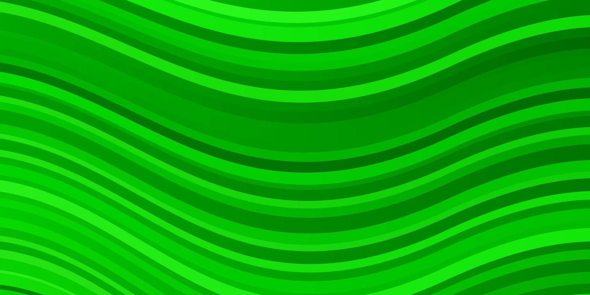 ljusgrön vektorbakgrund med böjda linjer. lutningsillustration i enkel stil med bågar. smart design för dina kampanjer. vektor