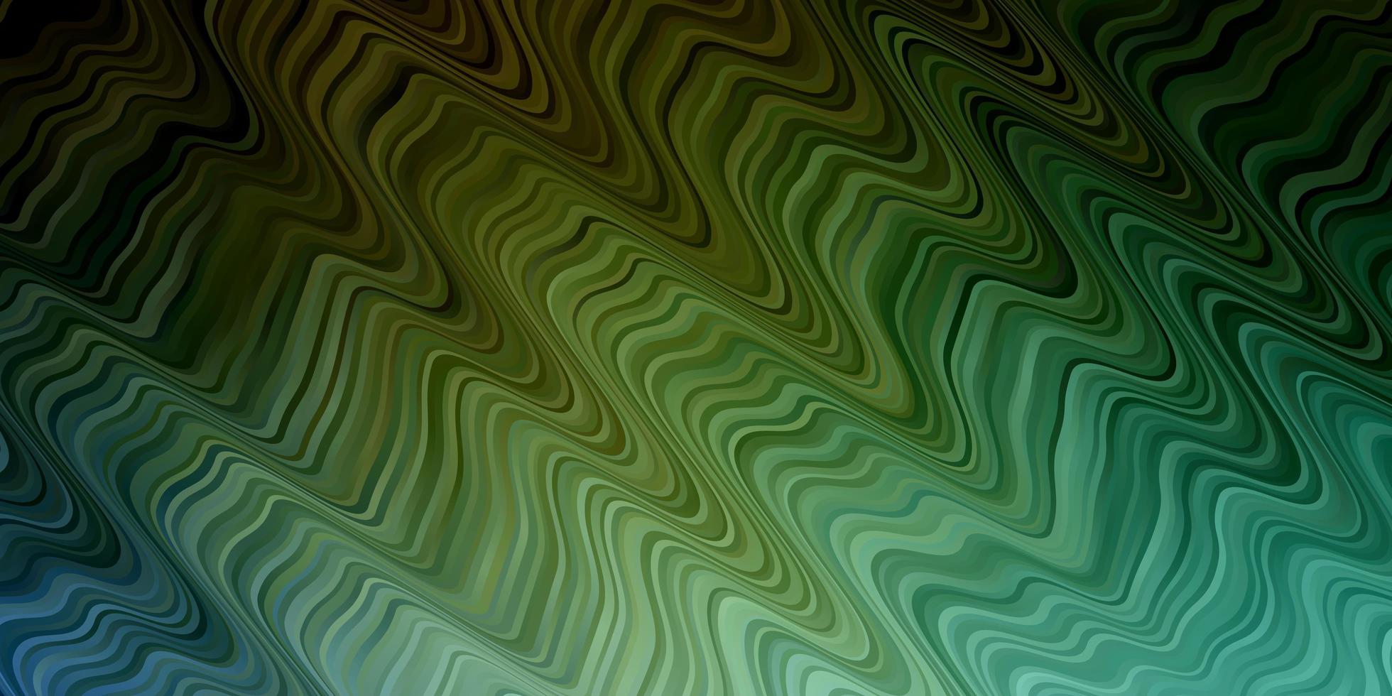 ljusblå, grön vektormall med böjda linjer. färgglad illustration med böjda linjer. mönster för reklam, annonser. vektor