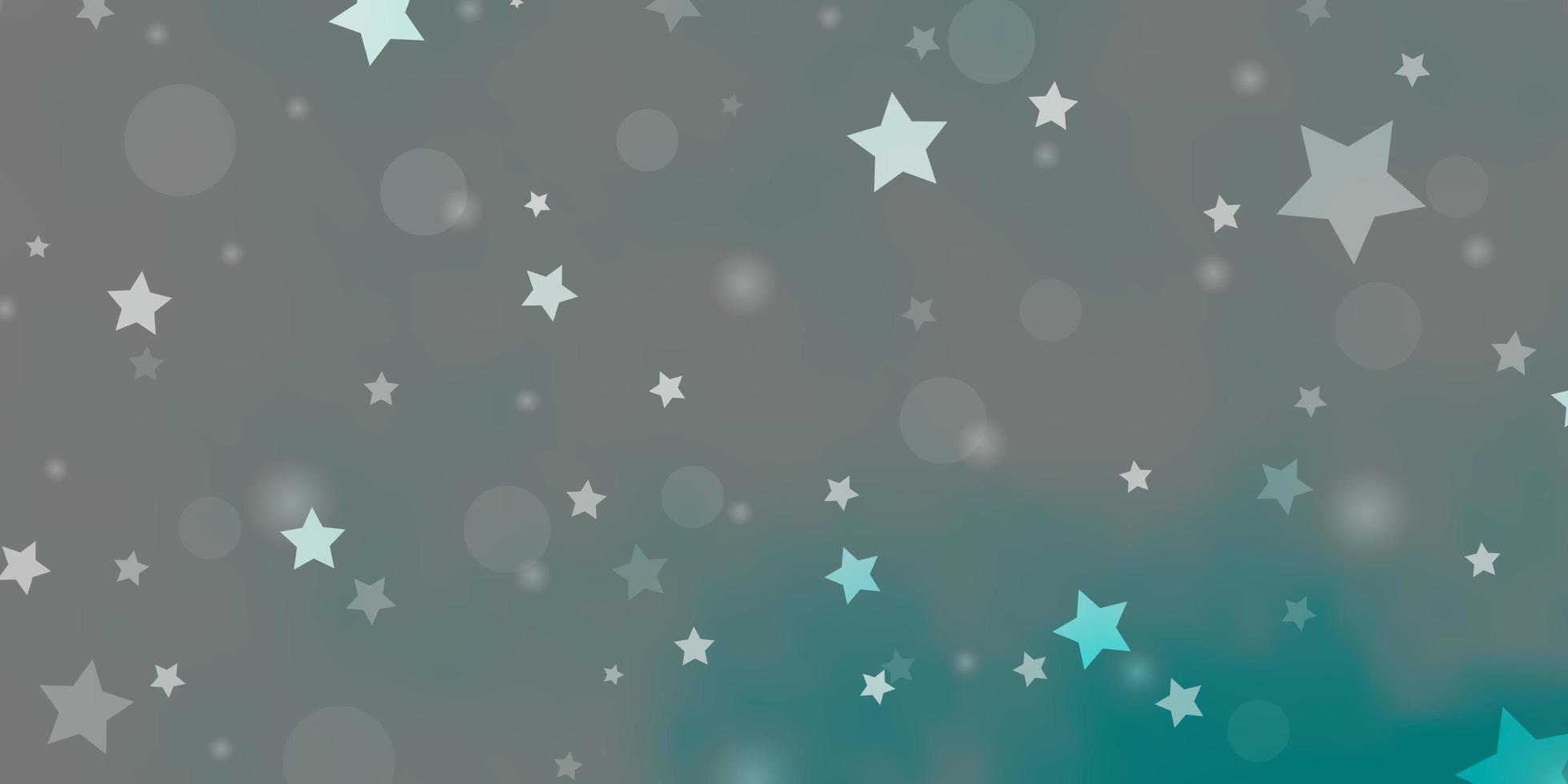ljusblå vektormall med cirklar, stjärnor. illustration med uppsättning färgglada abstrakta sfärer, stjärnor. mönster för trendigt tyg, tapeter. vektor