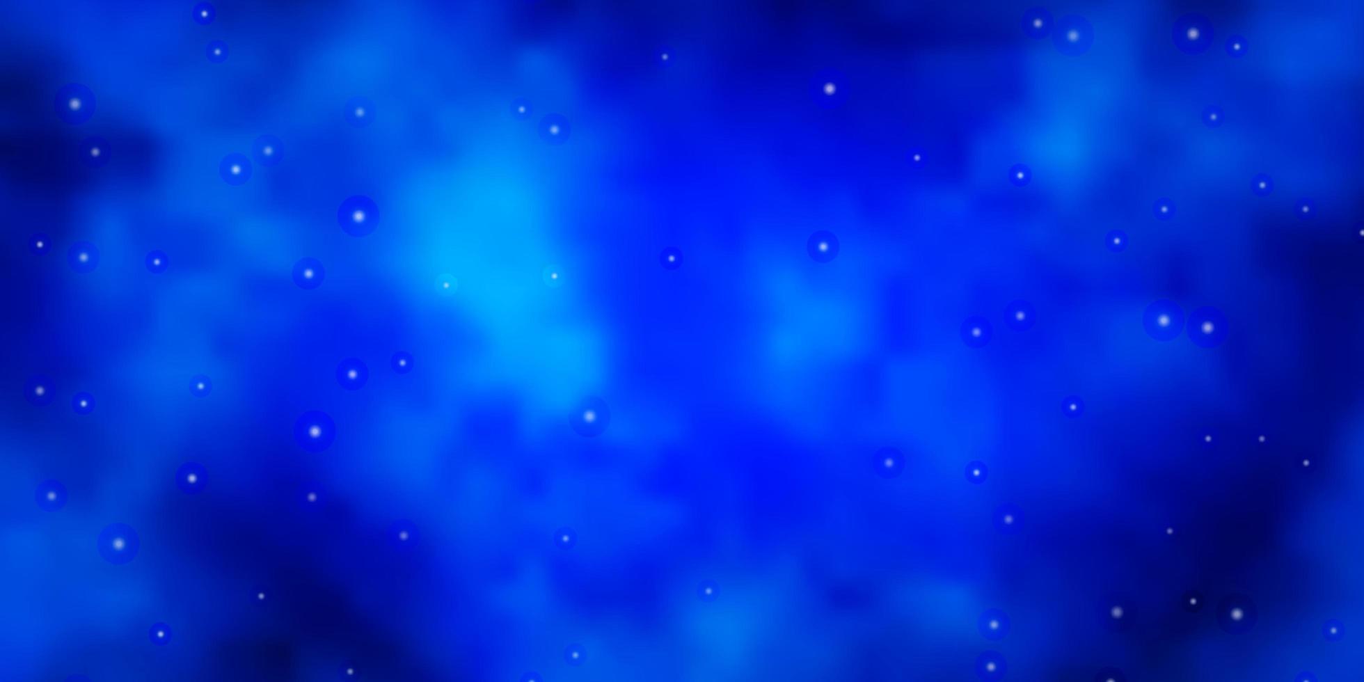 dunkelblaues Vektorlayout mit hellen Sternen. bunte Illustration im abstrakten Stil mit Farbverlaufssternen. Muster für Websites, Zielseiten. vektor