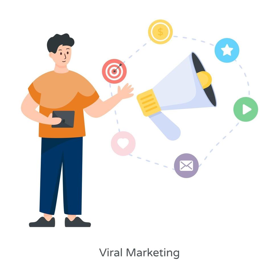 virales Marketing und Werbung vektor