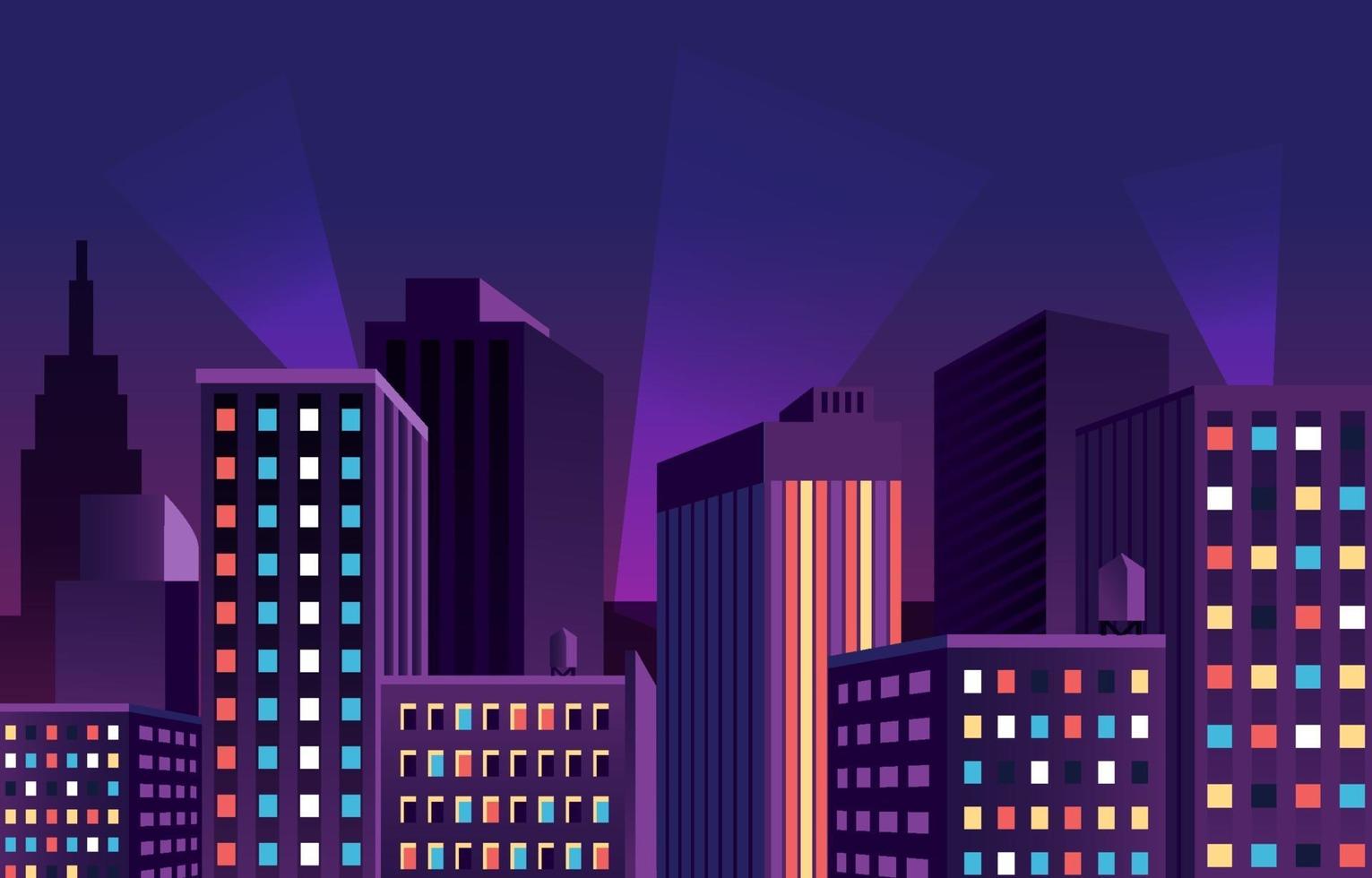 Abend Stadtbild Hintergrundscape vektor