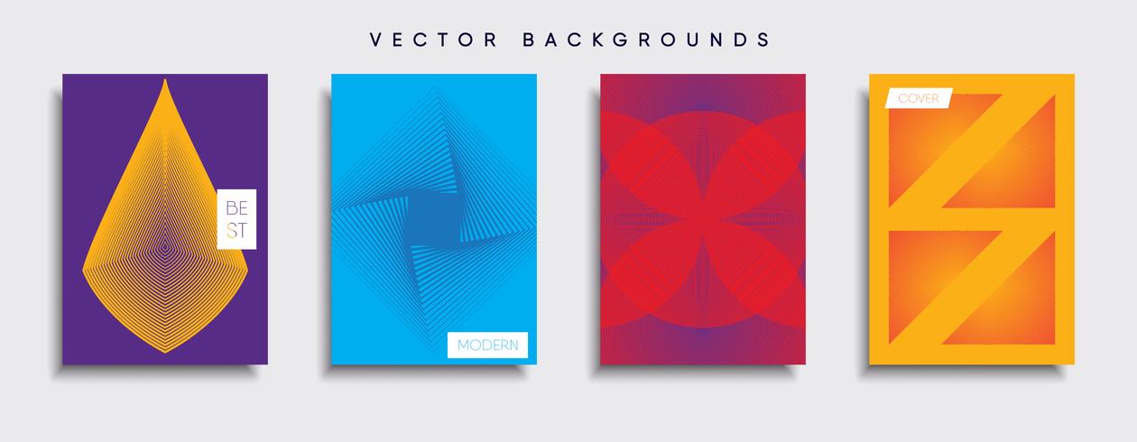 Minimal vektor täckdesign. Framtida affischmall.