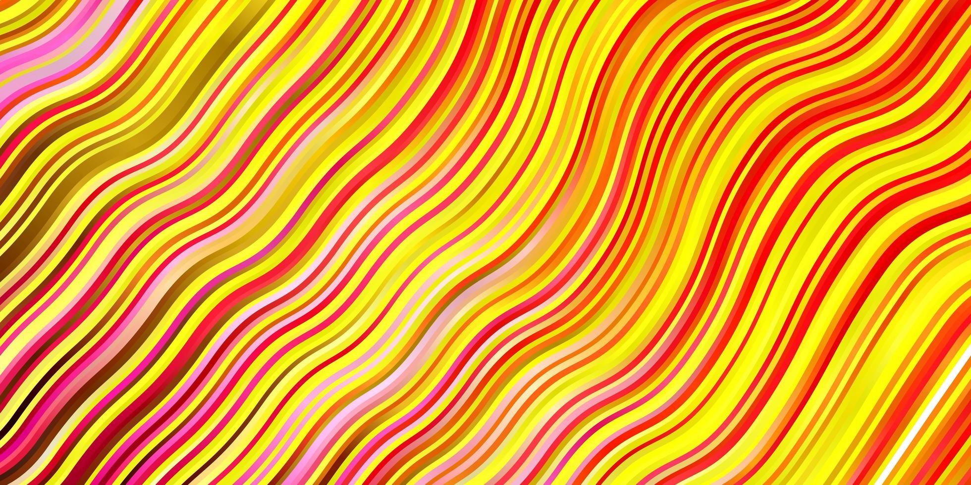 hellrosa, gelbes Vektorlayout mit Kurven. bunte abstrakte Illustration mit Steigungskurven. Muster für Geschäftsbroschüren, Broschüren vektor