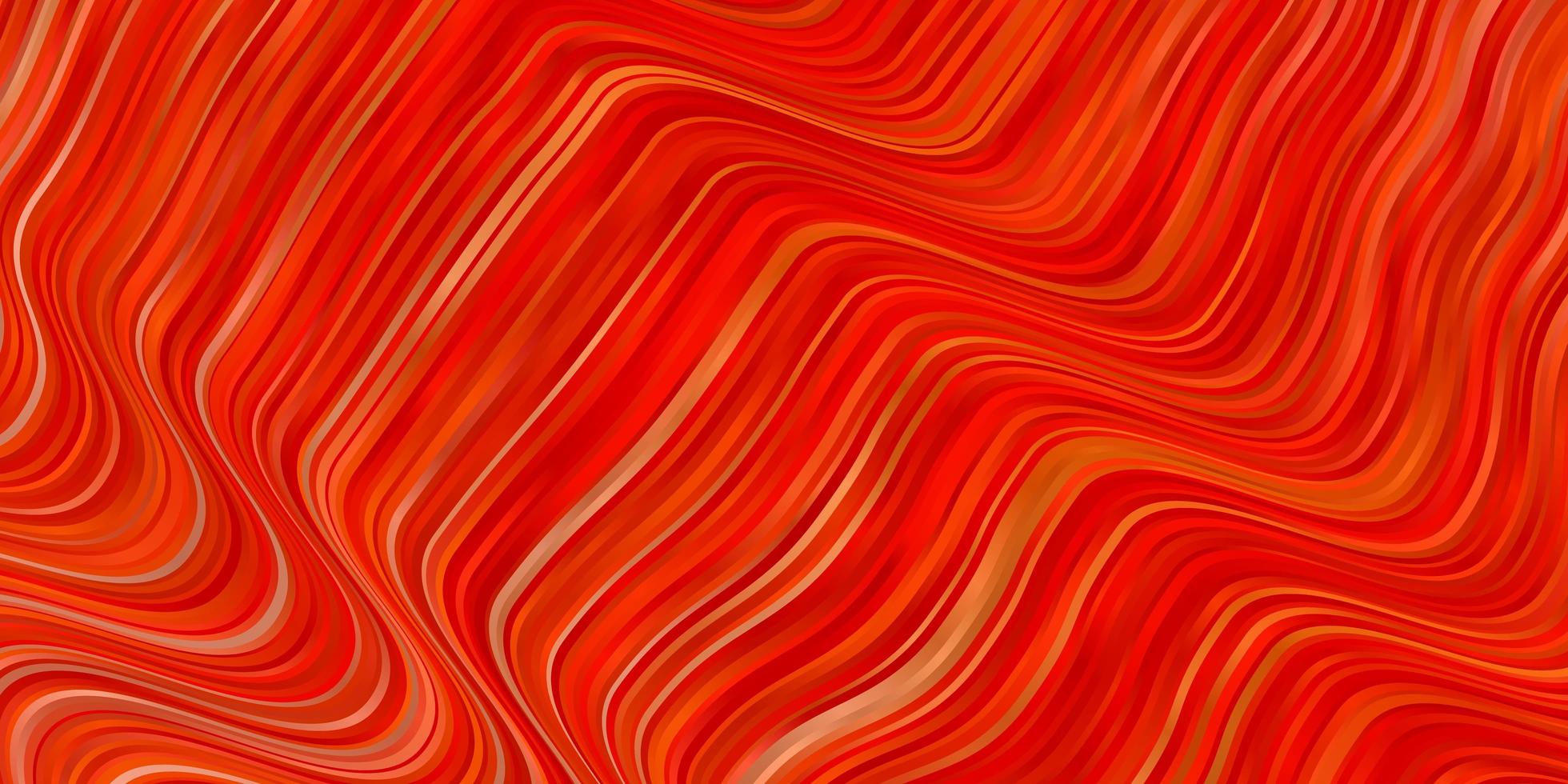 ljus orange vektor bakgrund med böjda linjer. färgglada geometriska prov med lutningskurvor. mönster för affärshäften, broschyrer