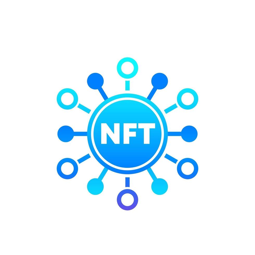 NFT-Symbol, nicht fungibles Token to vektor