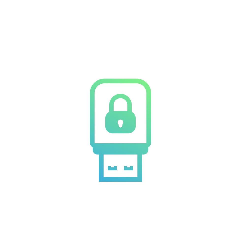 Sicherheitsschlüssel, USB-Stick-Symbol vektor