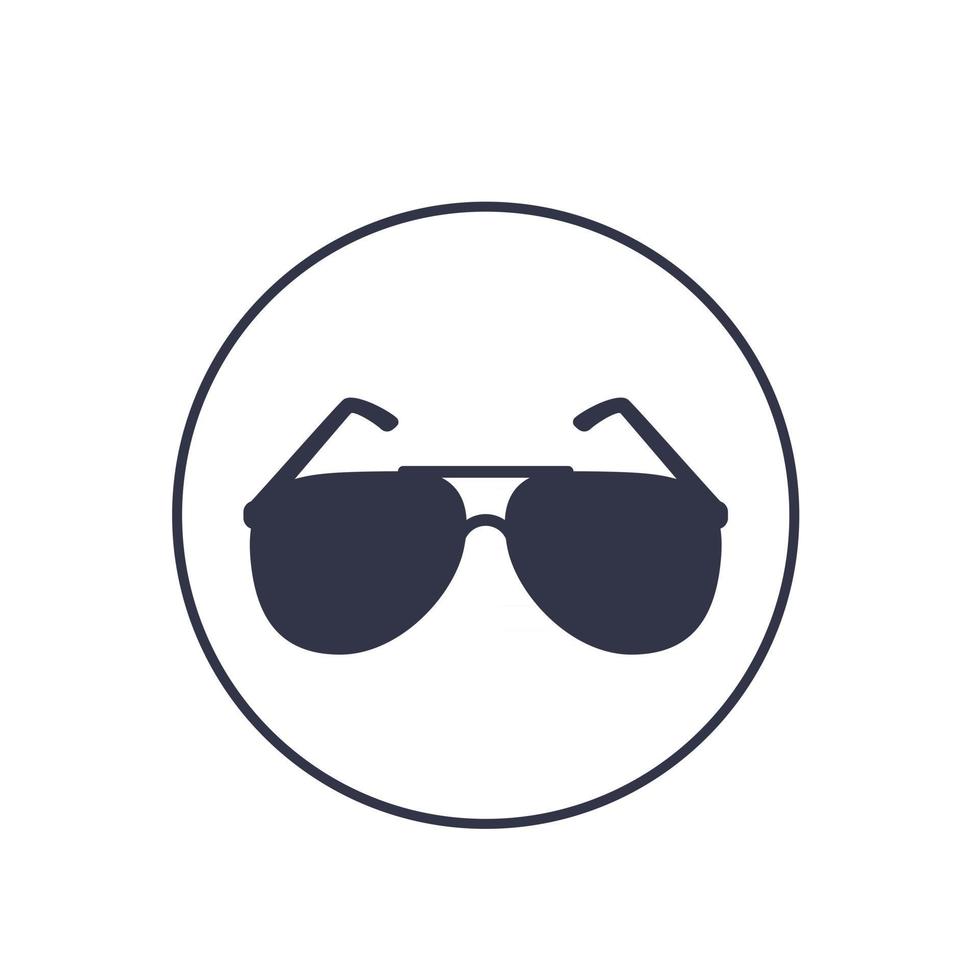 Sonnenbrillen-Vektor-Symbol auf weiß vektor
