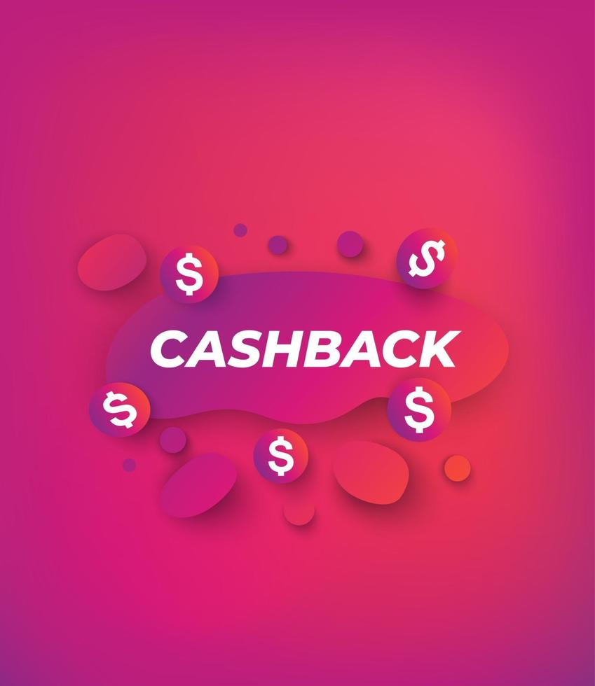 cashback-erbjudande, vektordesign i trendig stil vektor