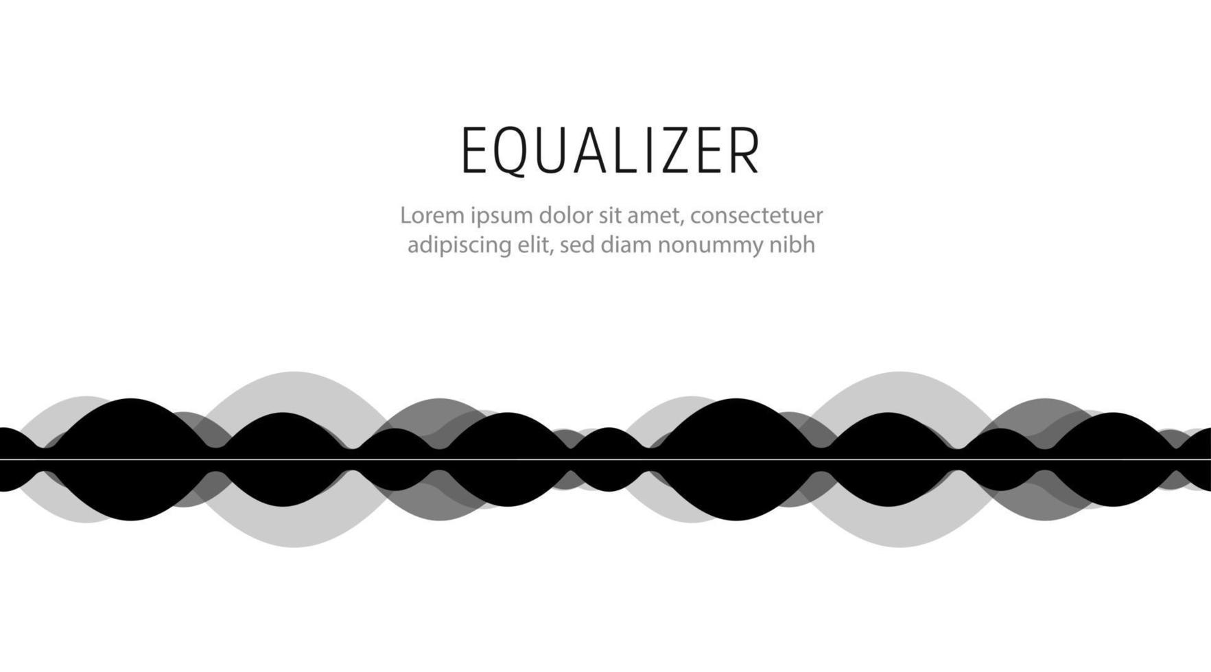 digitales Audiospektrum. futuristische Equalizer-Abbildung. Musikrhythmus. Symbol für hochfrequente Vibrationen. vektor