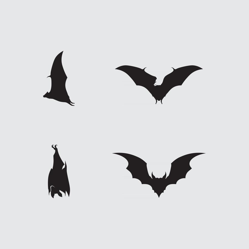 bat logotyp wimgs djur och vektor, vingar, svart, halloween, vampyr, gotisk, illustration, design bat ikon vektor