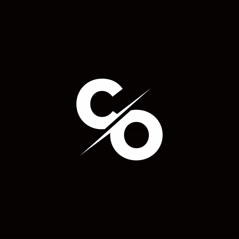 Co-Logo-Brief-Monogramm-Schrägstrich mit moderner Logo-Design-Vorlage vektor
