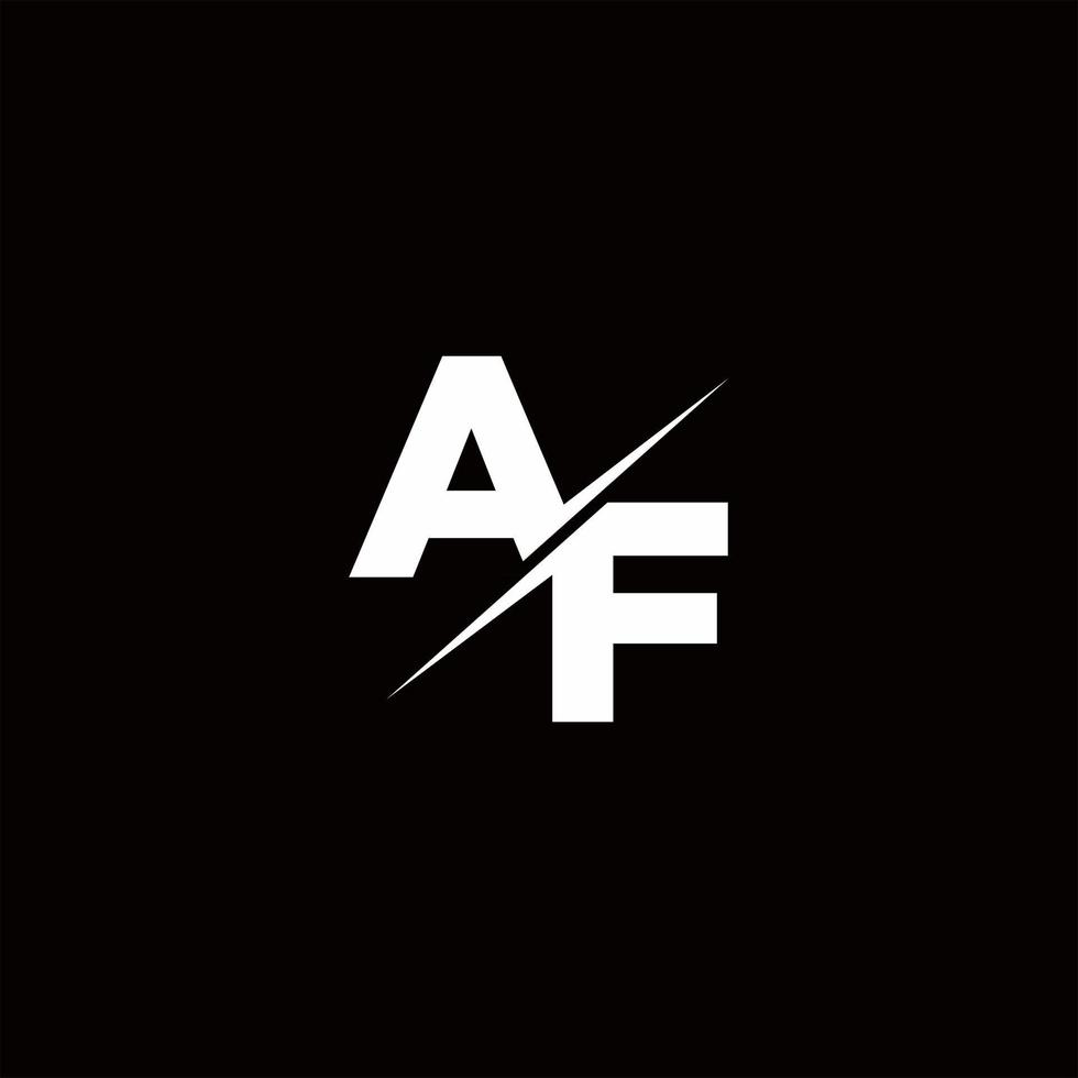 af-Logo-Brief-Monogramm-Schrägstrich mit moderner Logo-Design-Vorlage vektor