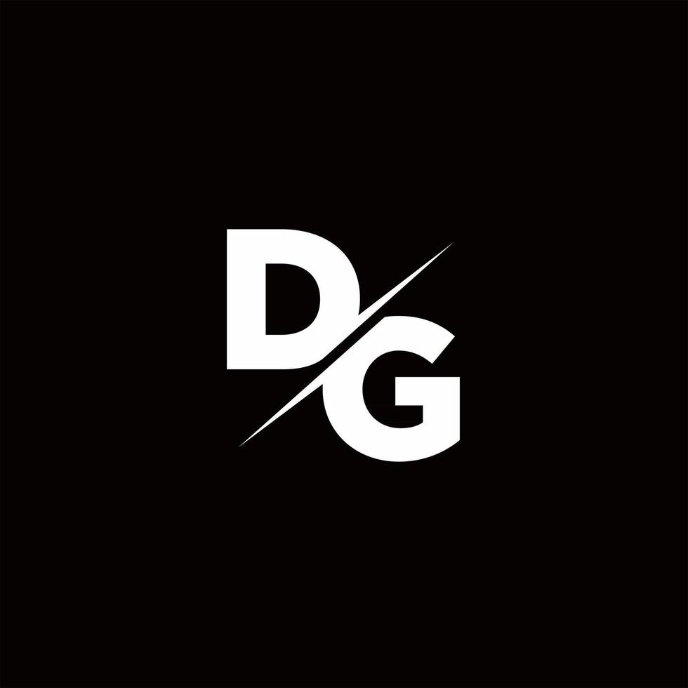 dg-Logo-Brief-Monogramm-Schrägstrich mit moderner Logo-Design-Vorlage vektor