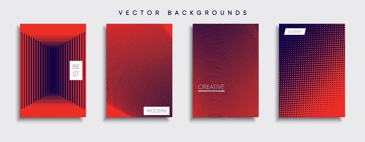 Minimale Vector-Cover-Designs. Zukünftige Plakatschablone vektor