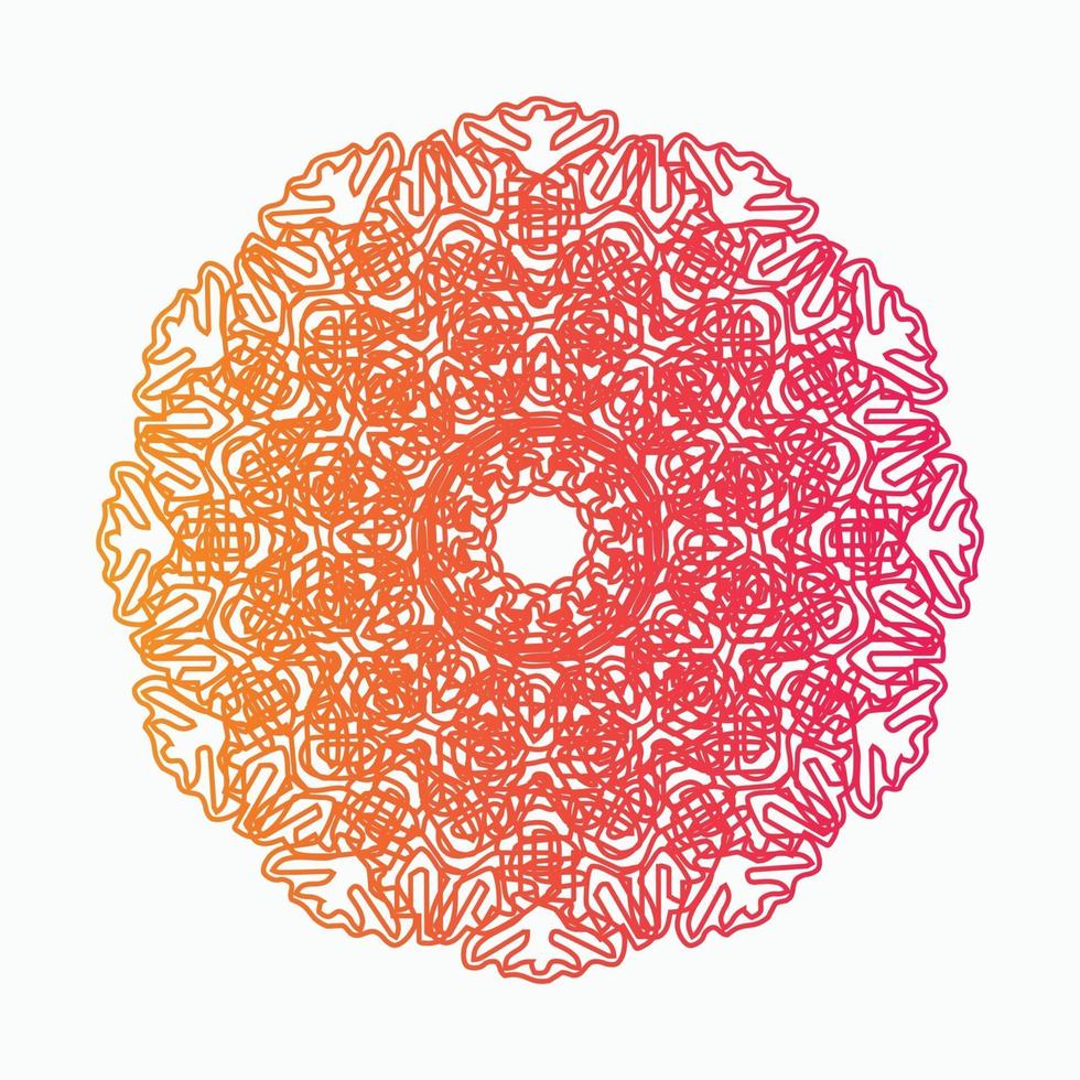 Mandala dekorative und dekorative Handzeichnung abstraktes buntes Design vektor