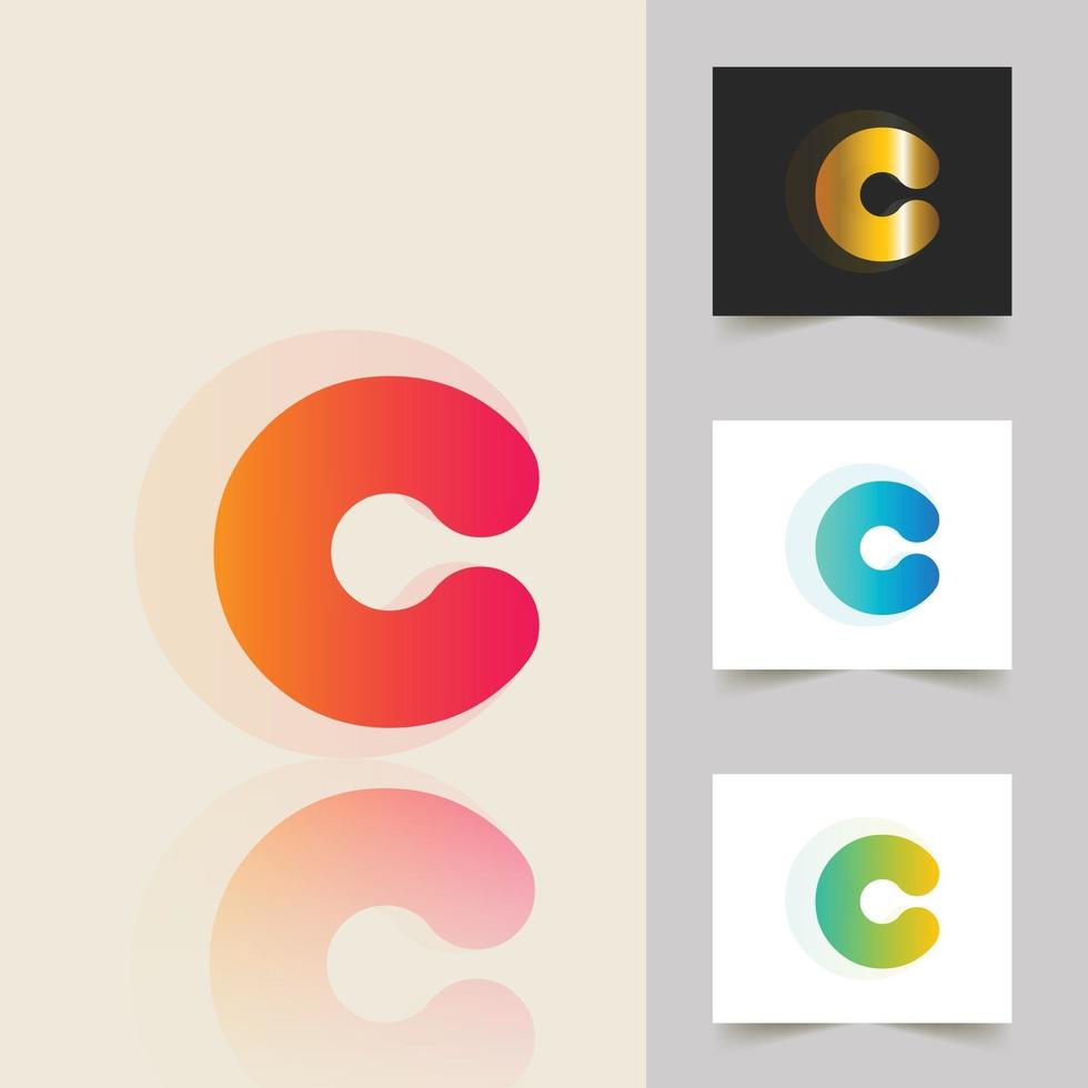 c brief logo professionelles abstraktes design vektor