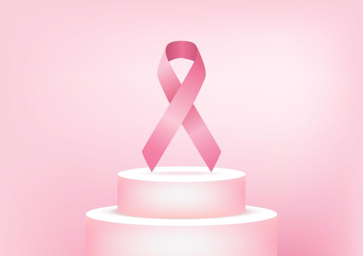 bröstcancermedvetenhet rosa band. vektor