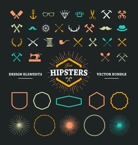 hipster designelement vektor