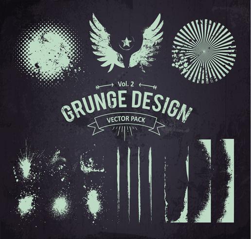 grunge designelement set 2 vektor