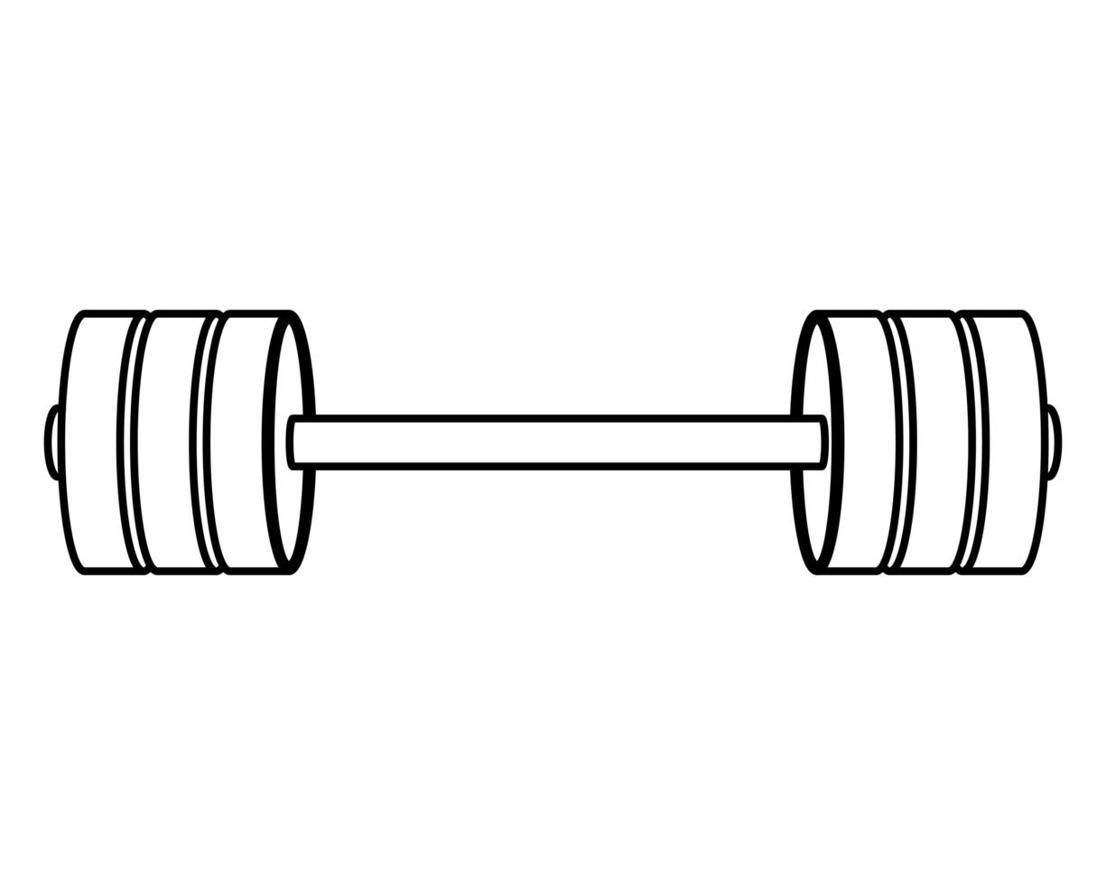 Gewichtheben Hantel isolierte Symbol vektor