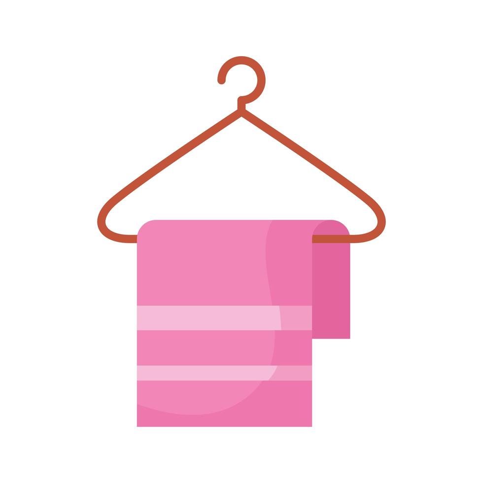 handduk hängande i klädnypa ikon vektor