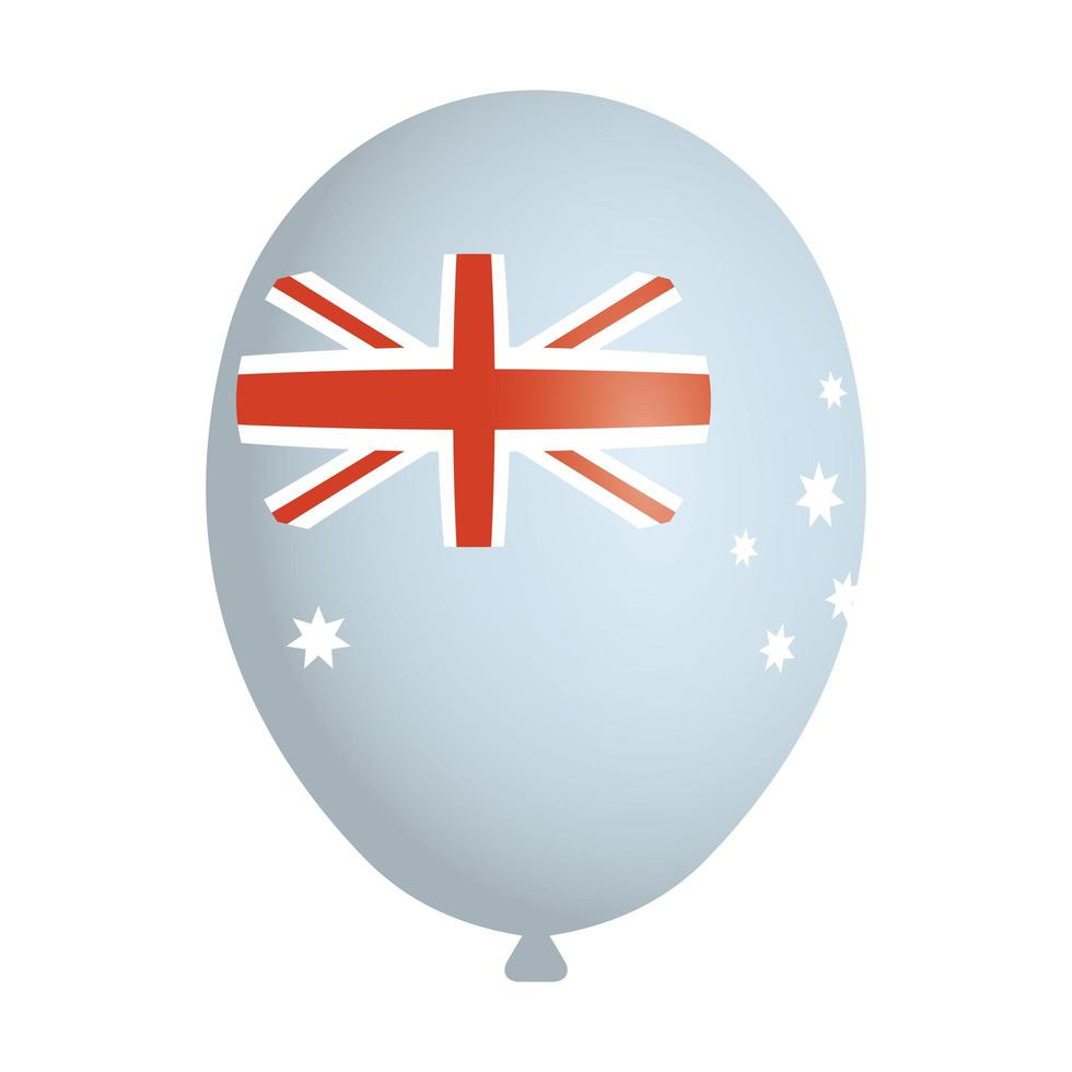 australiens landflagga i ballonghelium vektor