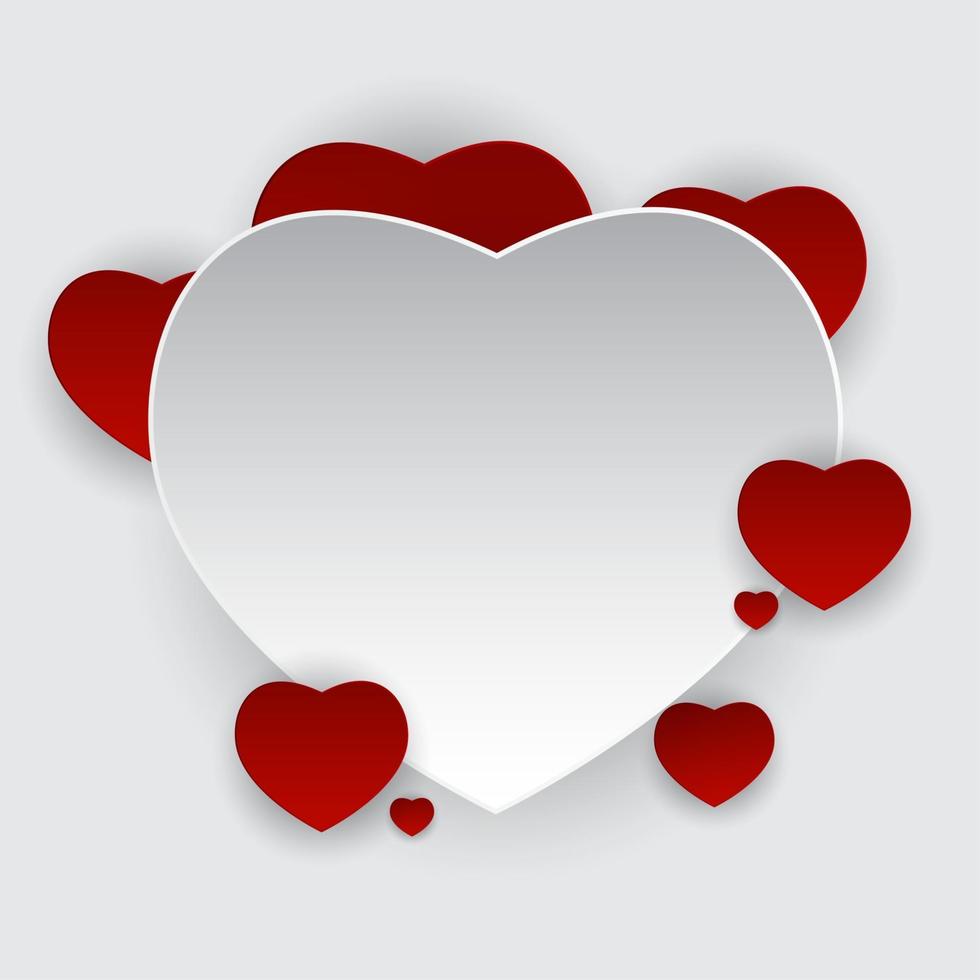 Valentinstag Herzsymbol. Liebe und Gefühle Hintergrunddesign vektor