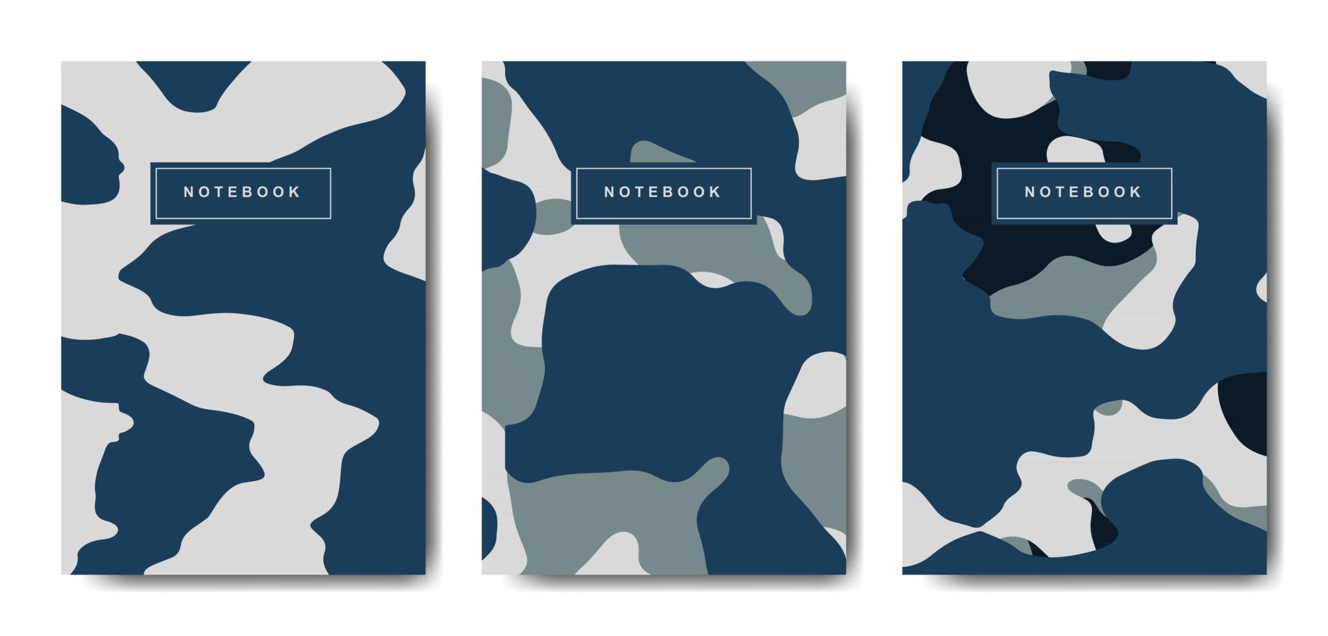 anteckningsbok för militär- och armékamouflage abstrakt omslag vektor