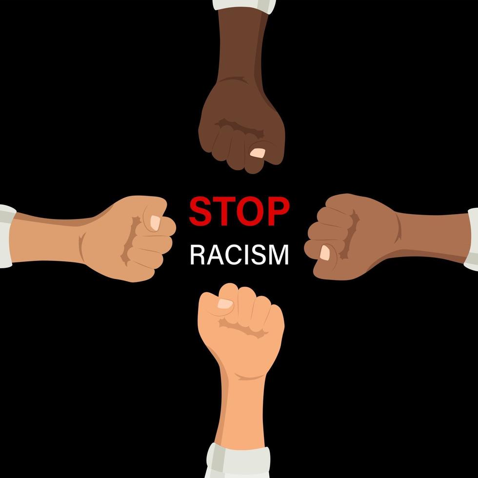 svarta liv betyder något. social affisch, banner. stoppa rasism polisvåld. jag kan inte andas. platt vektorillustration vektor