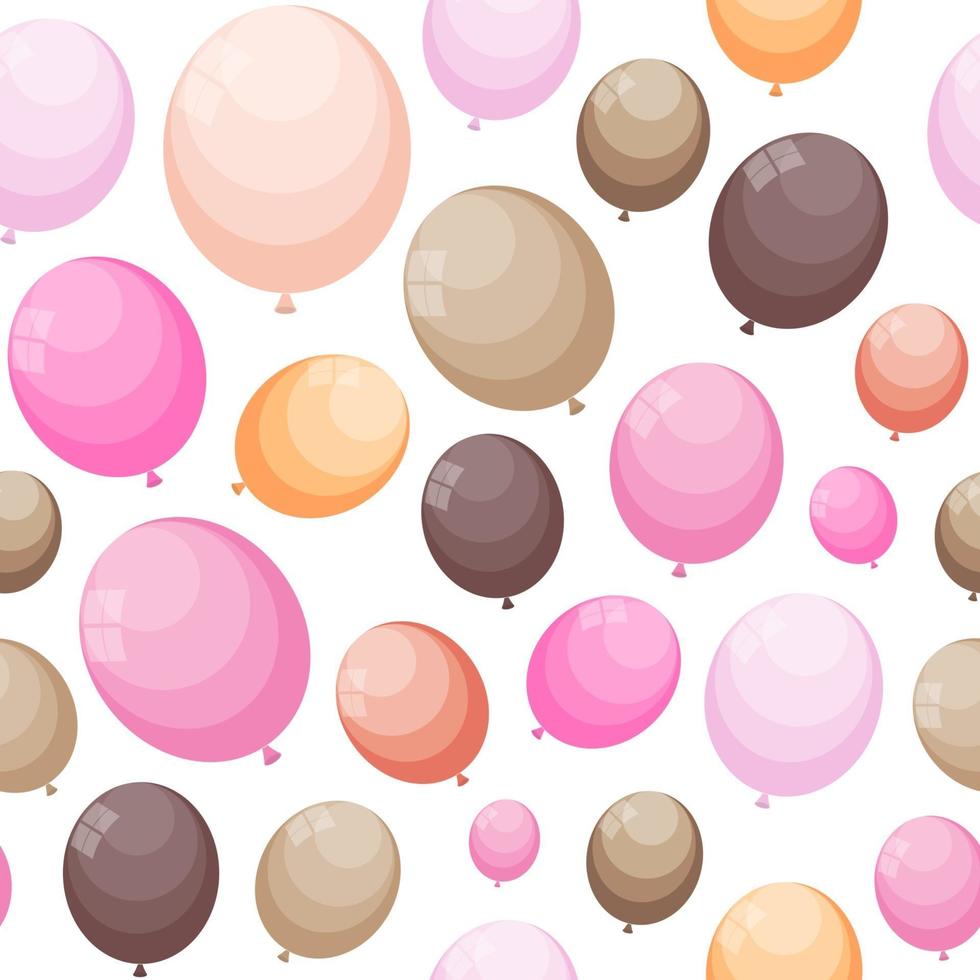 Farbe glänzende Ballons nahtlose Muster Hintergrund Vektor illustra