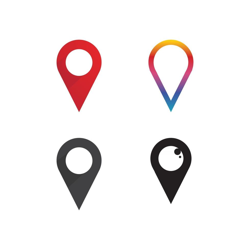 Standortsymbol, Kartenlogo für Karten Google Maps, Zeichen, Route, Position, Symbol und Vektorlogo vektor