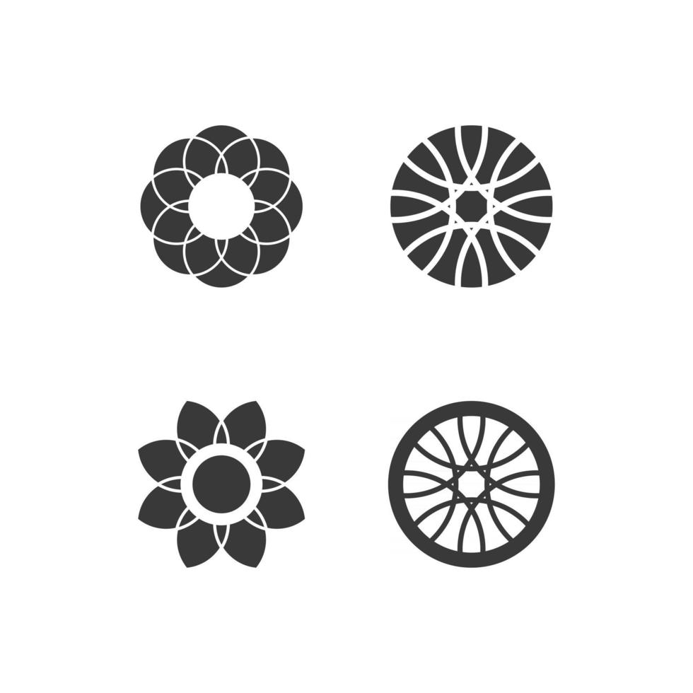 o logotyp affärsteknik cirkel logotyp och symboler vektor design grafik