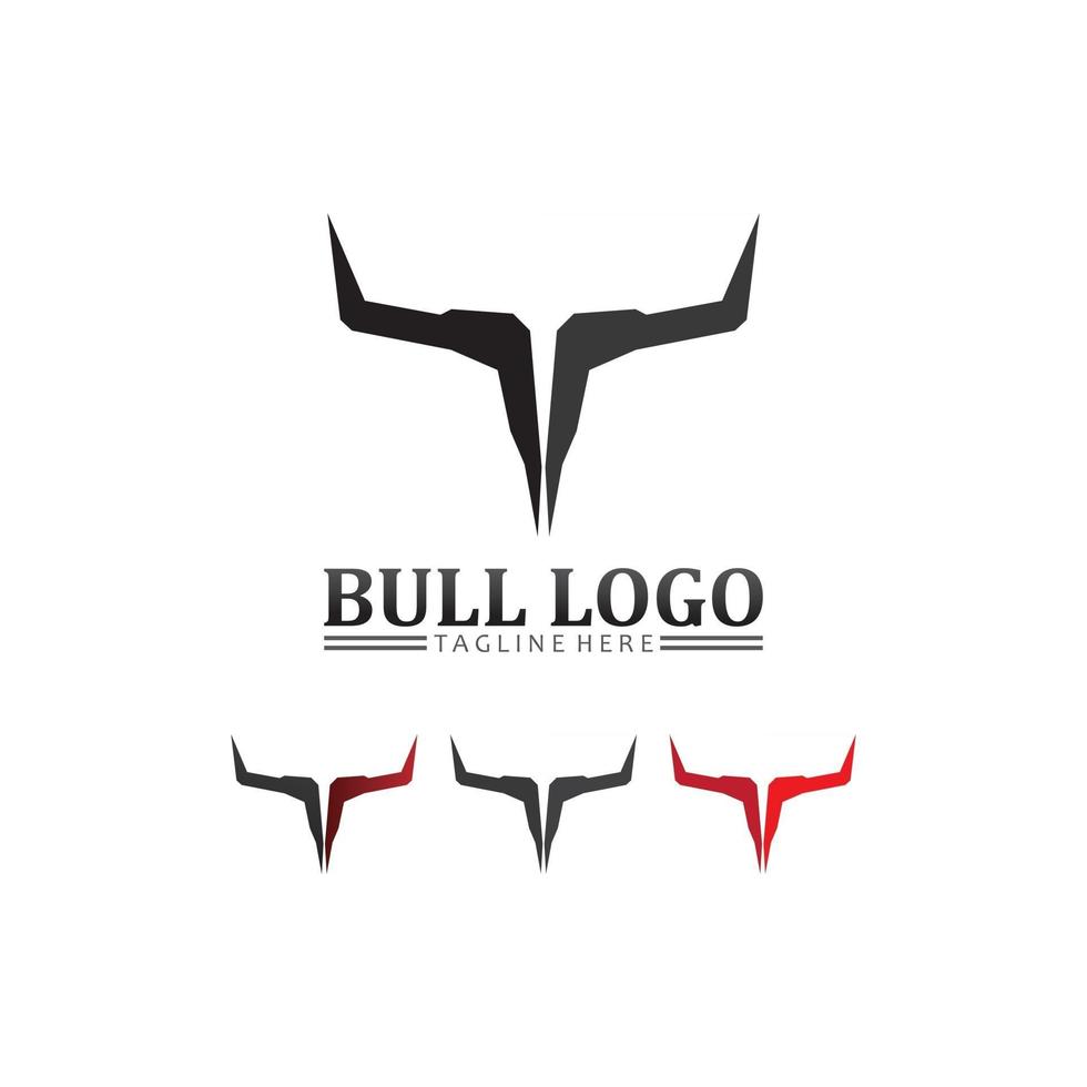 Stierbüffelkopf, Kuh, Tiermaskottchen-Logo-Designvektor für Sporthornbüffel, Tier, Säugetiere, Kopflogo, wild, Matador vektor