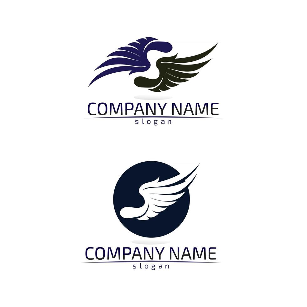 Falcon Wings Logo Vorlage Vektor Icon Logo Design App